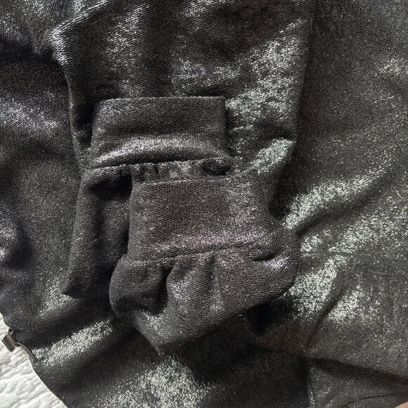 SzL Anthro Pilcro Shimmery Foil Hoodie - EUC - Picture 3 of 10